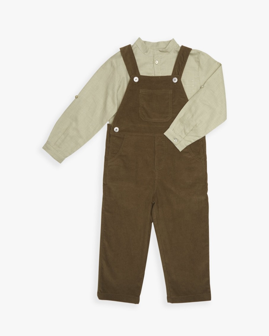 BOY Amaia Kids | Oscar Dungaree Khaki Corduroy