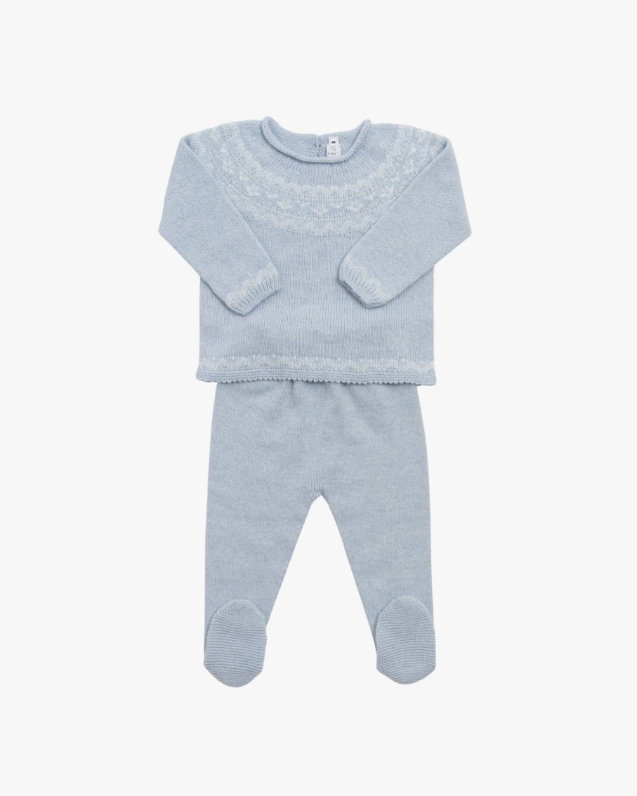 NEWBORN Amaia Kids | Andrea Fairisle Knitted Set Blue