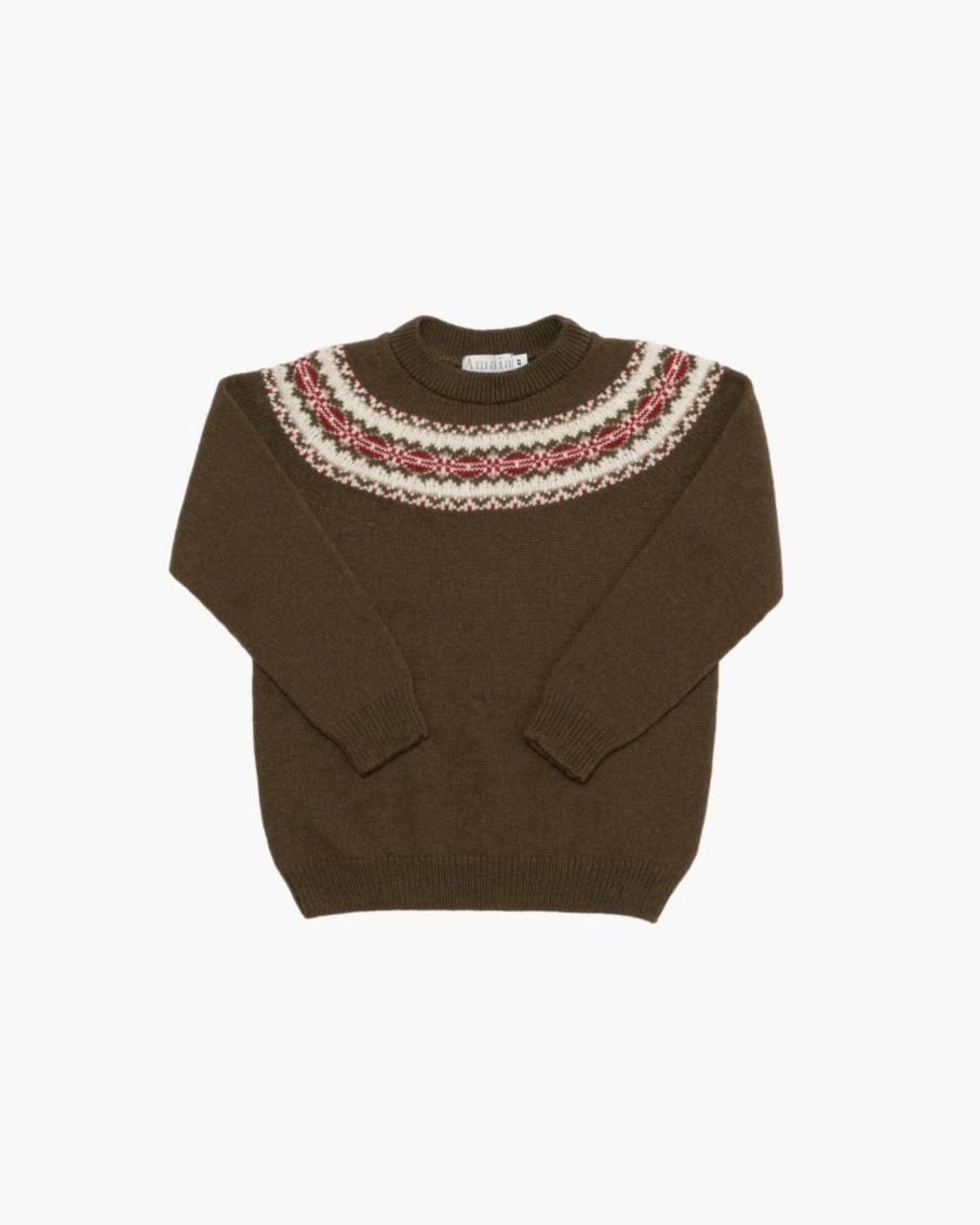 BOY Amaia Kids | Mario Fairisle Jumper Moss