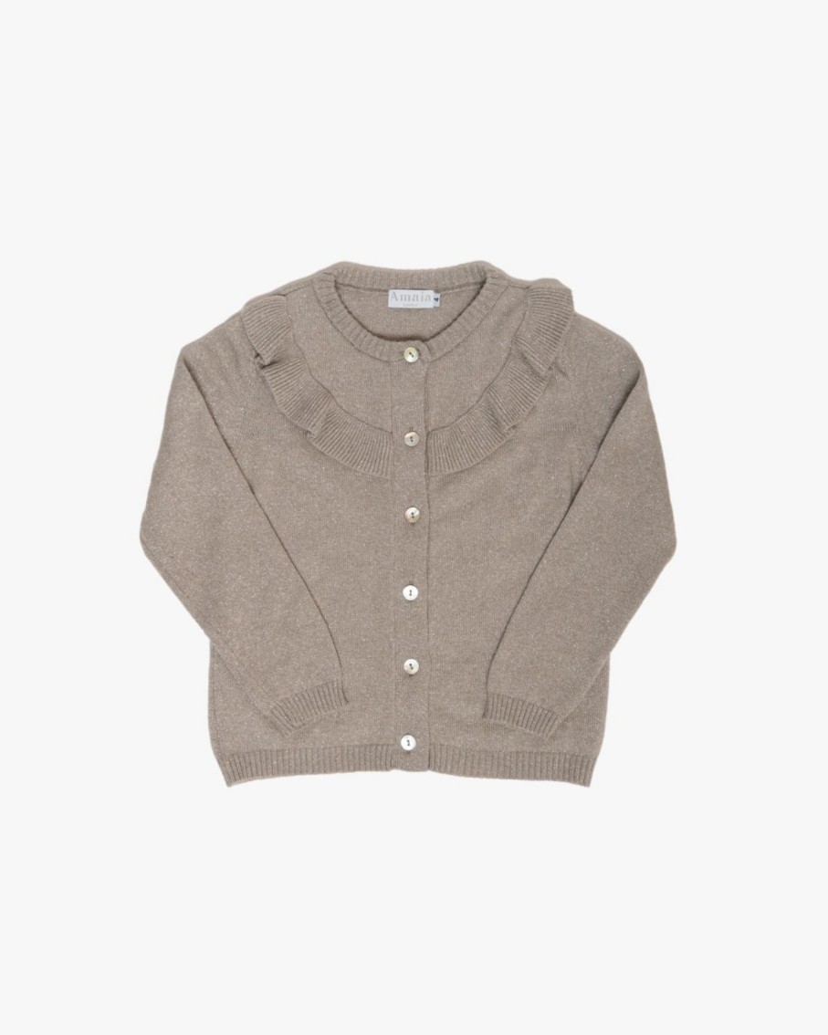 GIRL Amaia Kids | Ella Cardigan Lurex Taupe