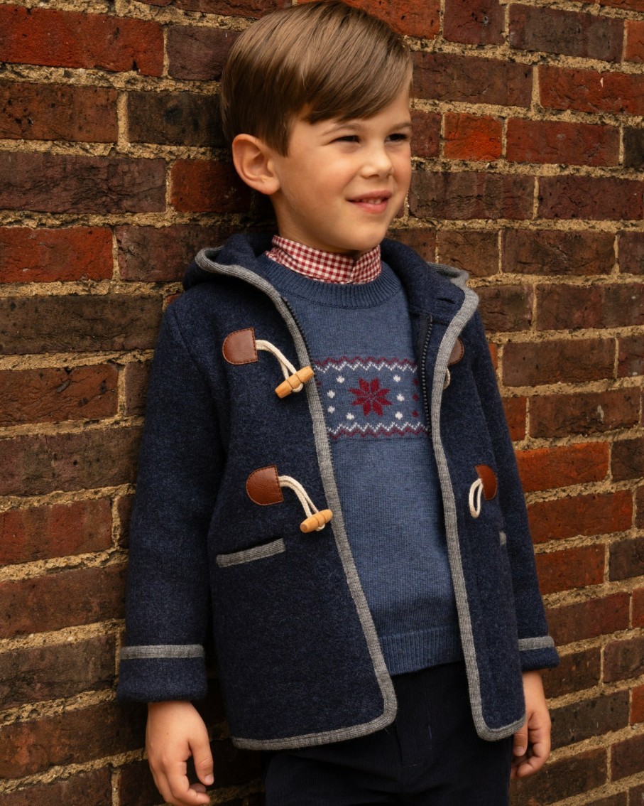 BOY Amaia Kids | Hooded Duffle Coat Navy