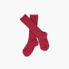 Accessories Amaia Kids | Ribbed High Knee Socks Cherry