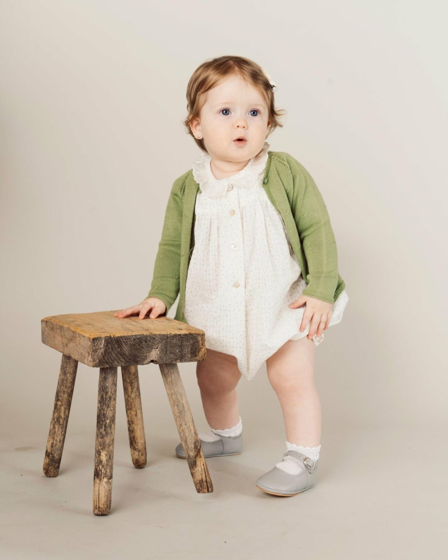 Accessories Amaia Kids | Baby Girl Pram Shoes Pearl Grey