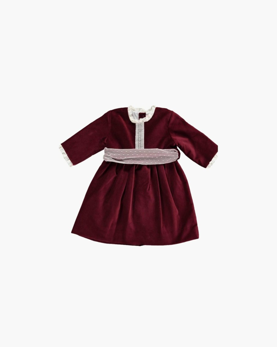 Celebration Amaia Kids | Camille Dress Velvet Burgundy