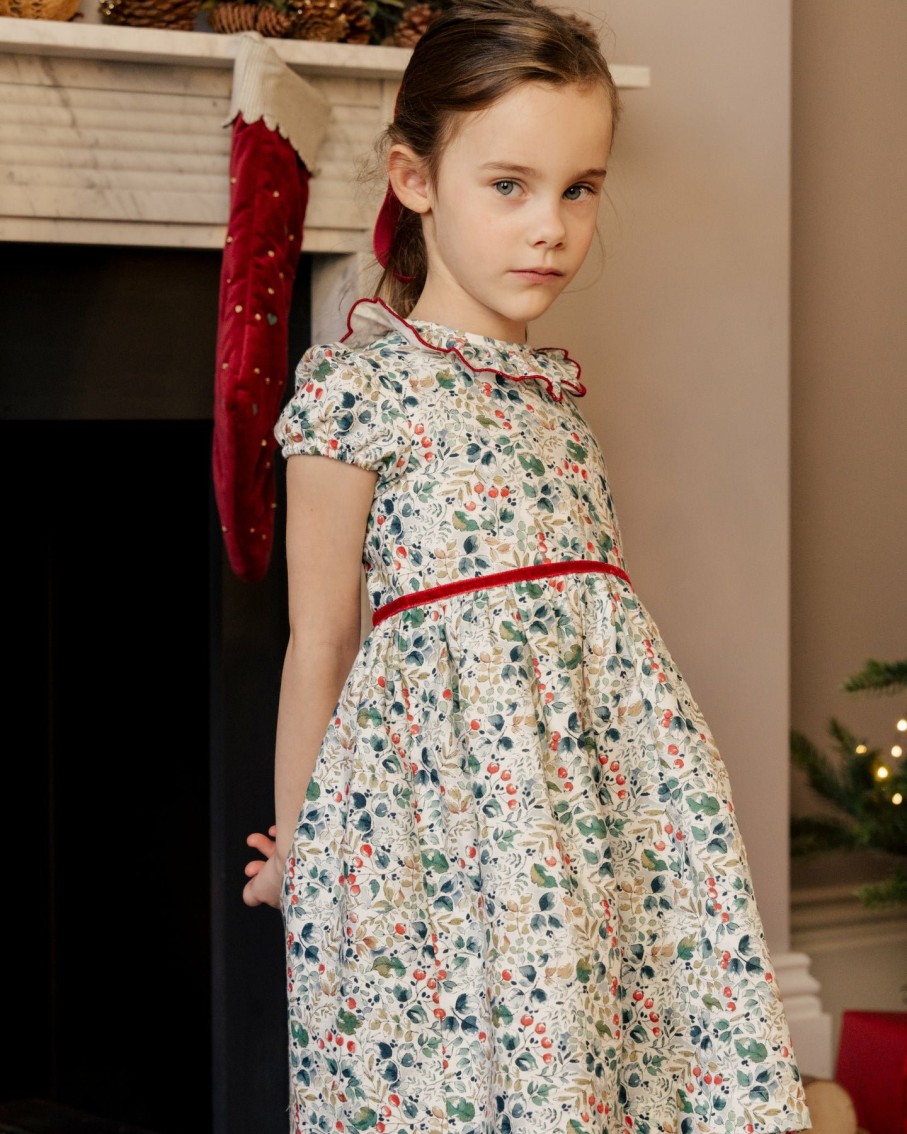 GIRL Amaia Kids | Raisin Dress Christmas Berries