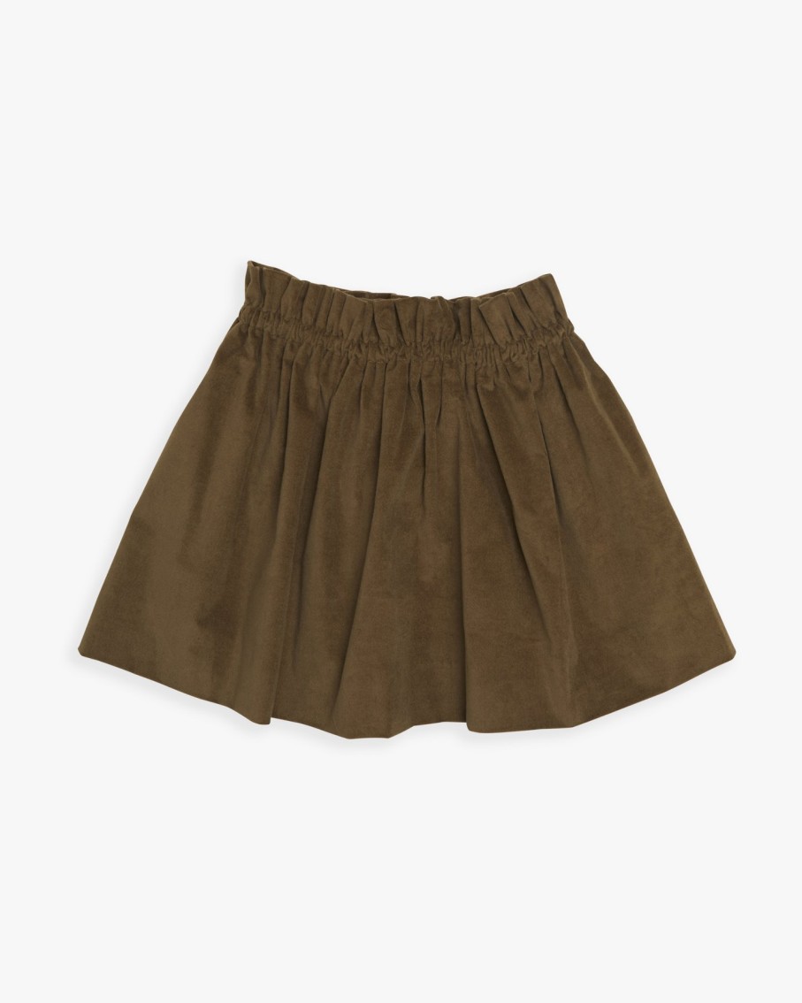 GIRL Amaia Kids | Pestana Skirt Khaki Velvet