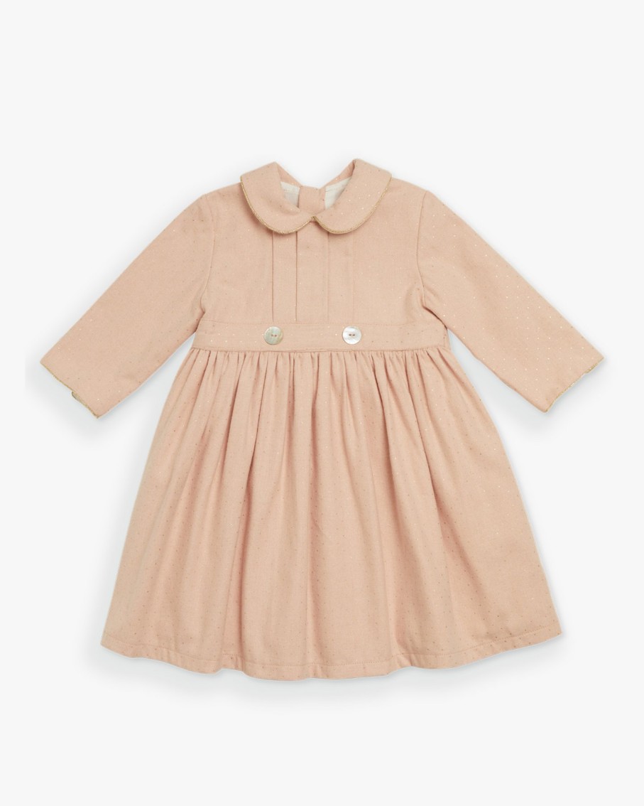 GIRL Amaia Kids | Corneta Dress Gold Polka Dots