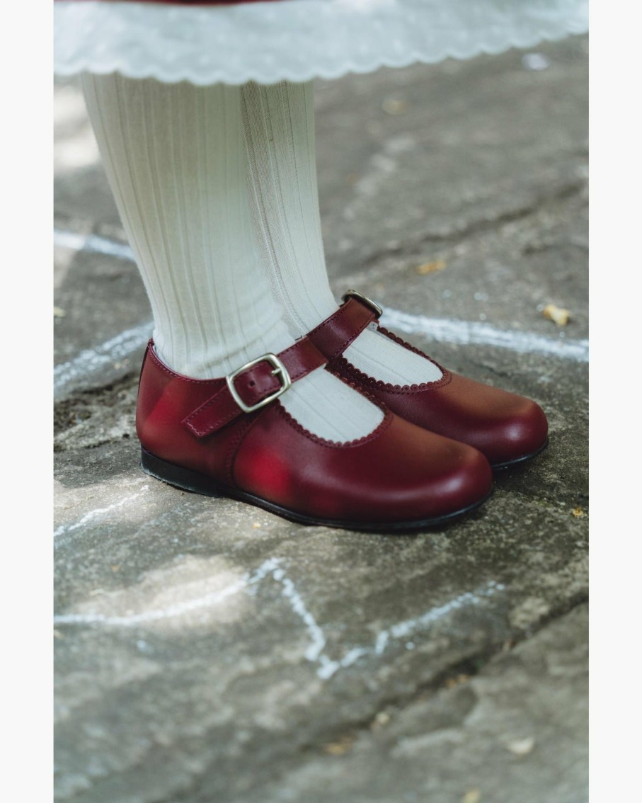 Accessories Amaia Kids | Mary Jane Girl Shoes Burgundy