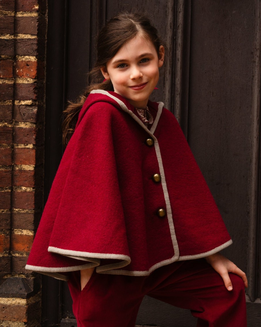 GIRL Amaia Kids | Hooded Cape Rust