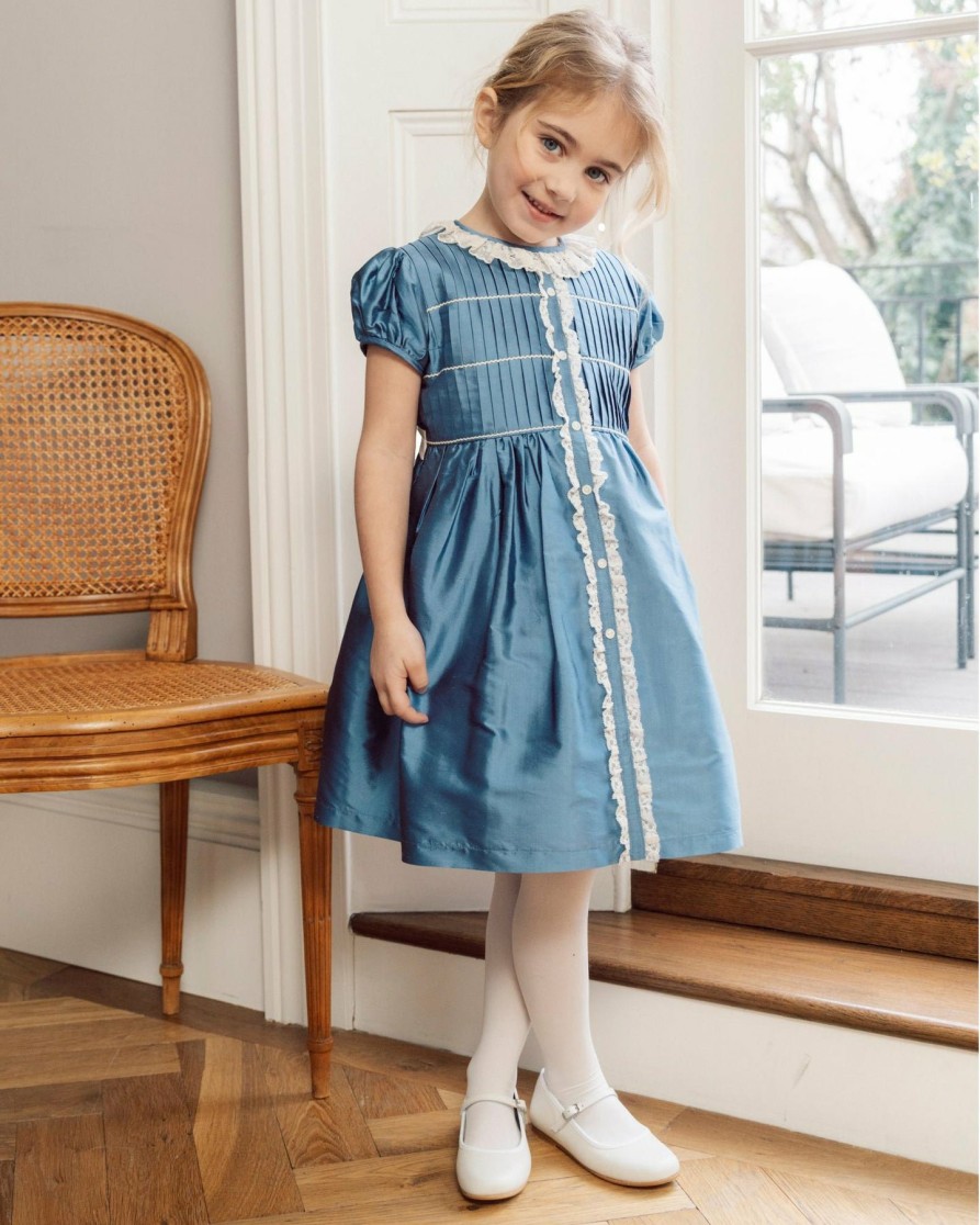 Celebration Amaia Kids | Elisabeth Dress Blue Silk