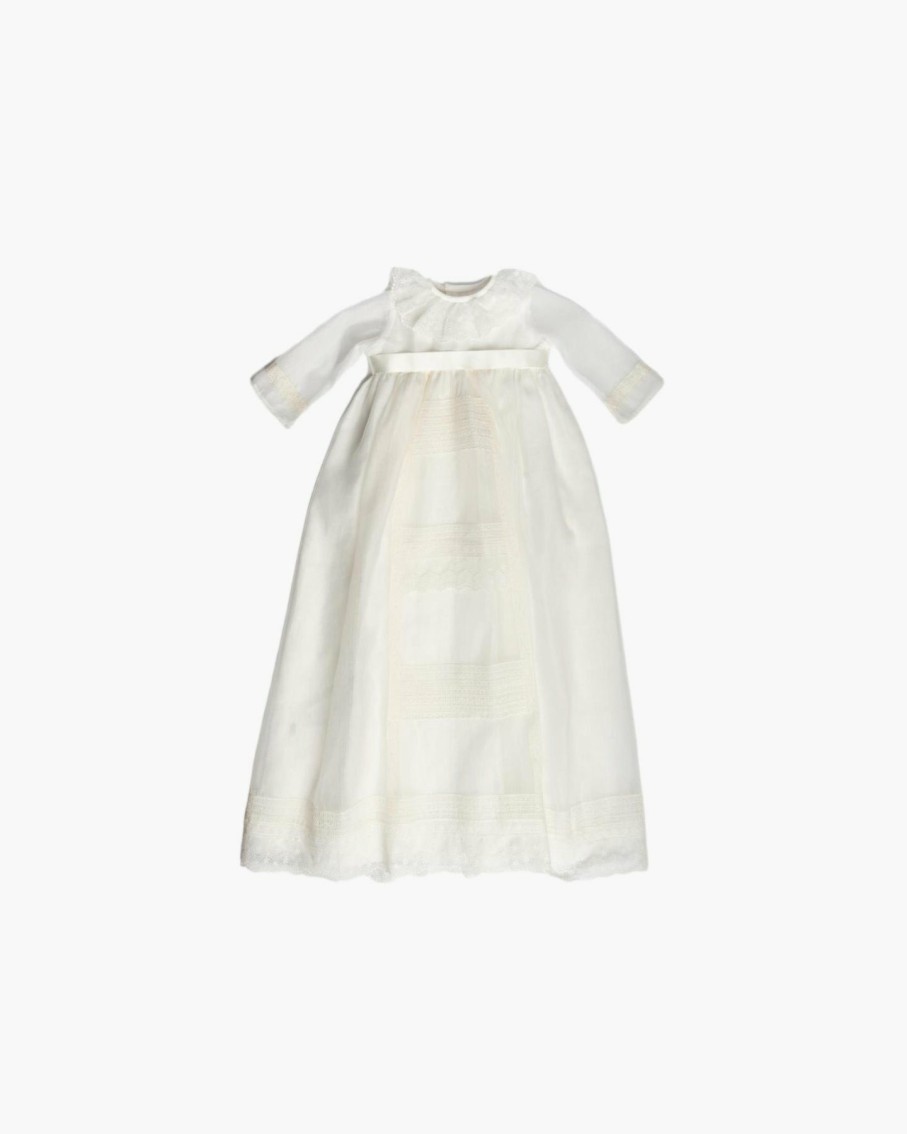 Celebration Amaia Kids | Traditional Organza Christening Gown With Lace