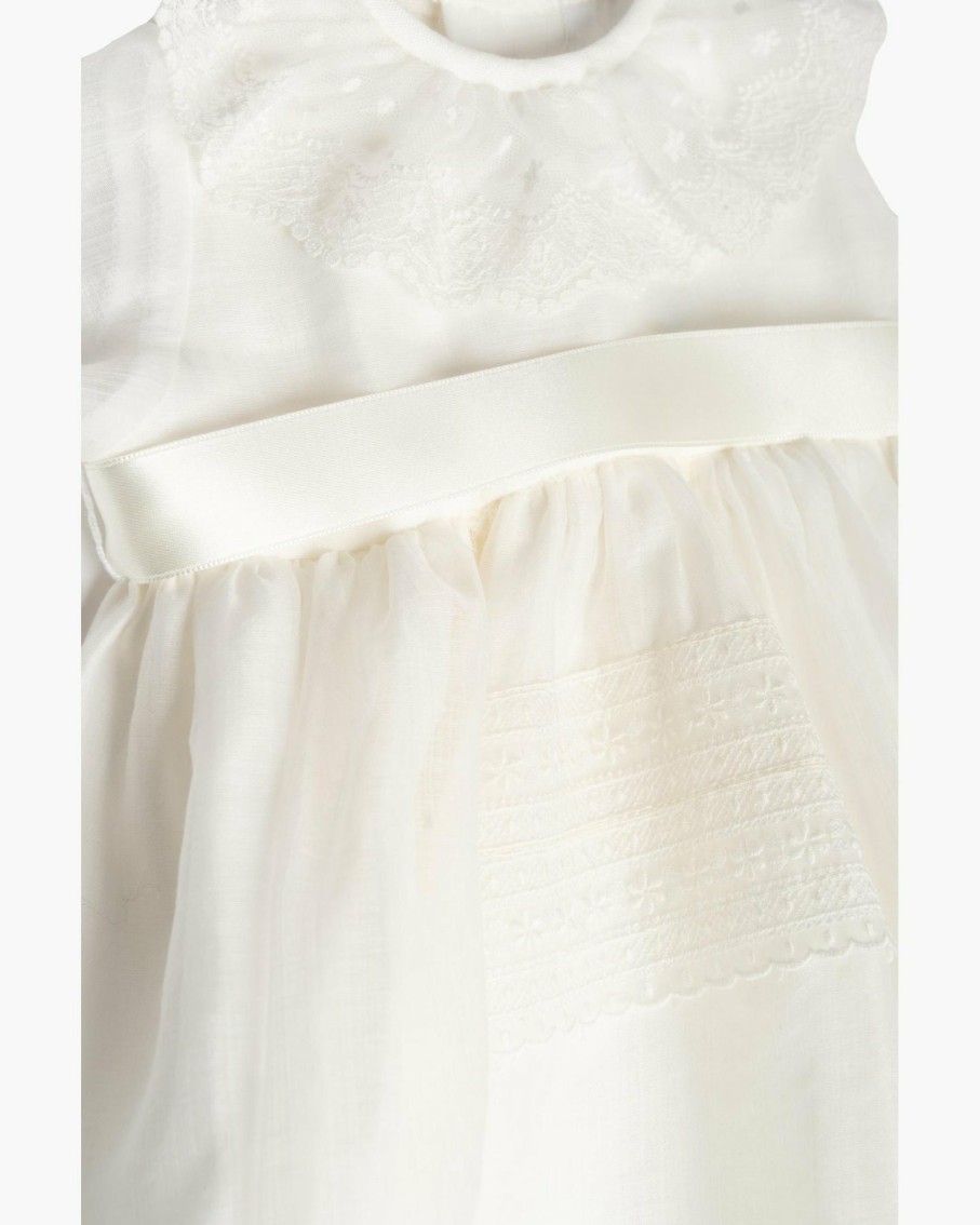 Celebration Amaia Kids | Traditional Organza Christening Gown With Lace