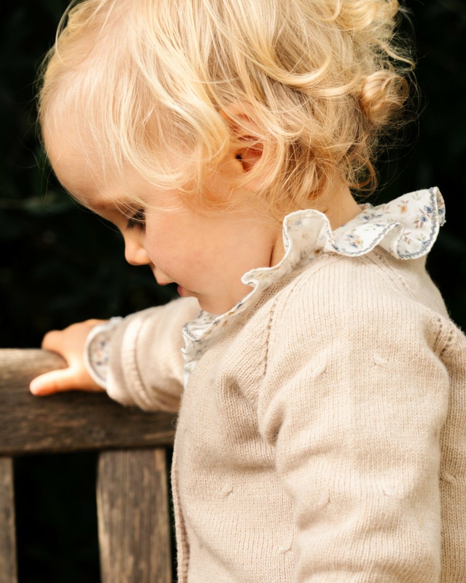 BABY GIRL (0M to 3Y) Amaia Kids | Puce Cardigan Sand