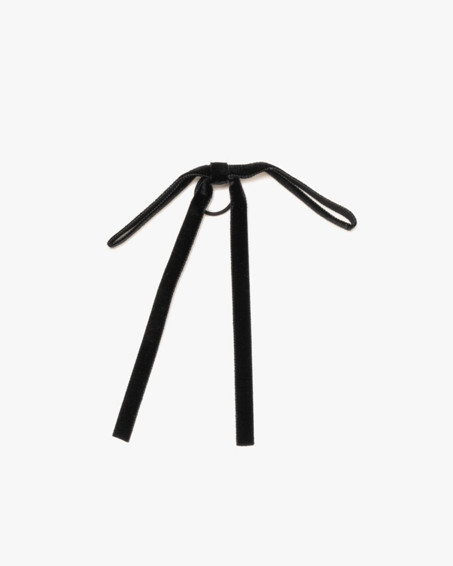 Accessories Amaia Kids | Thin Velvet Hair Tie Black