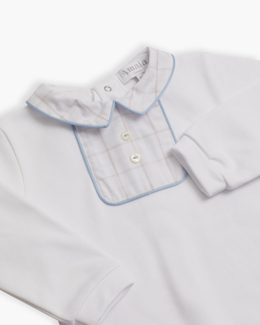 NEWBORN Amaia Kids | Babygrow Blue Check