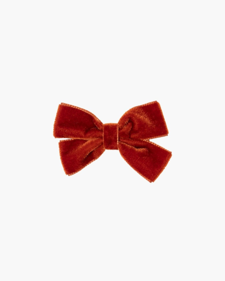 Accessories Amaia Kids | Medium Velvet Hairbow Rust