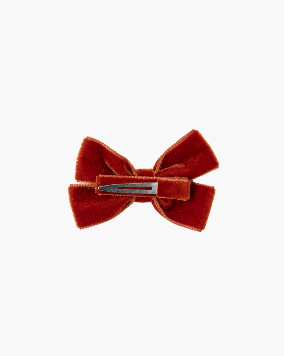 Accessories Amaia Kids | Medium Velvet Hairbow Rust