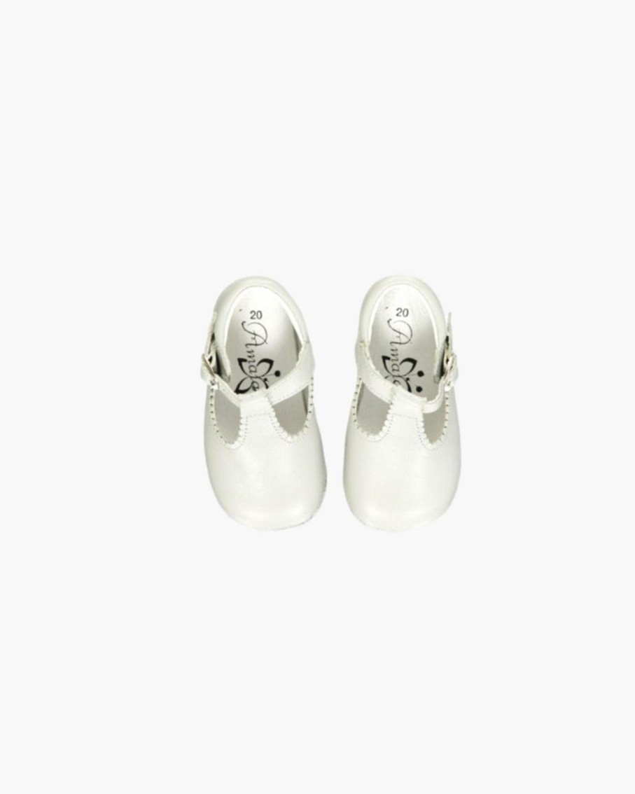 Accessories Amaia Kids | Baby Boy Pram T-Bar Shoes White