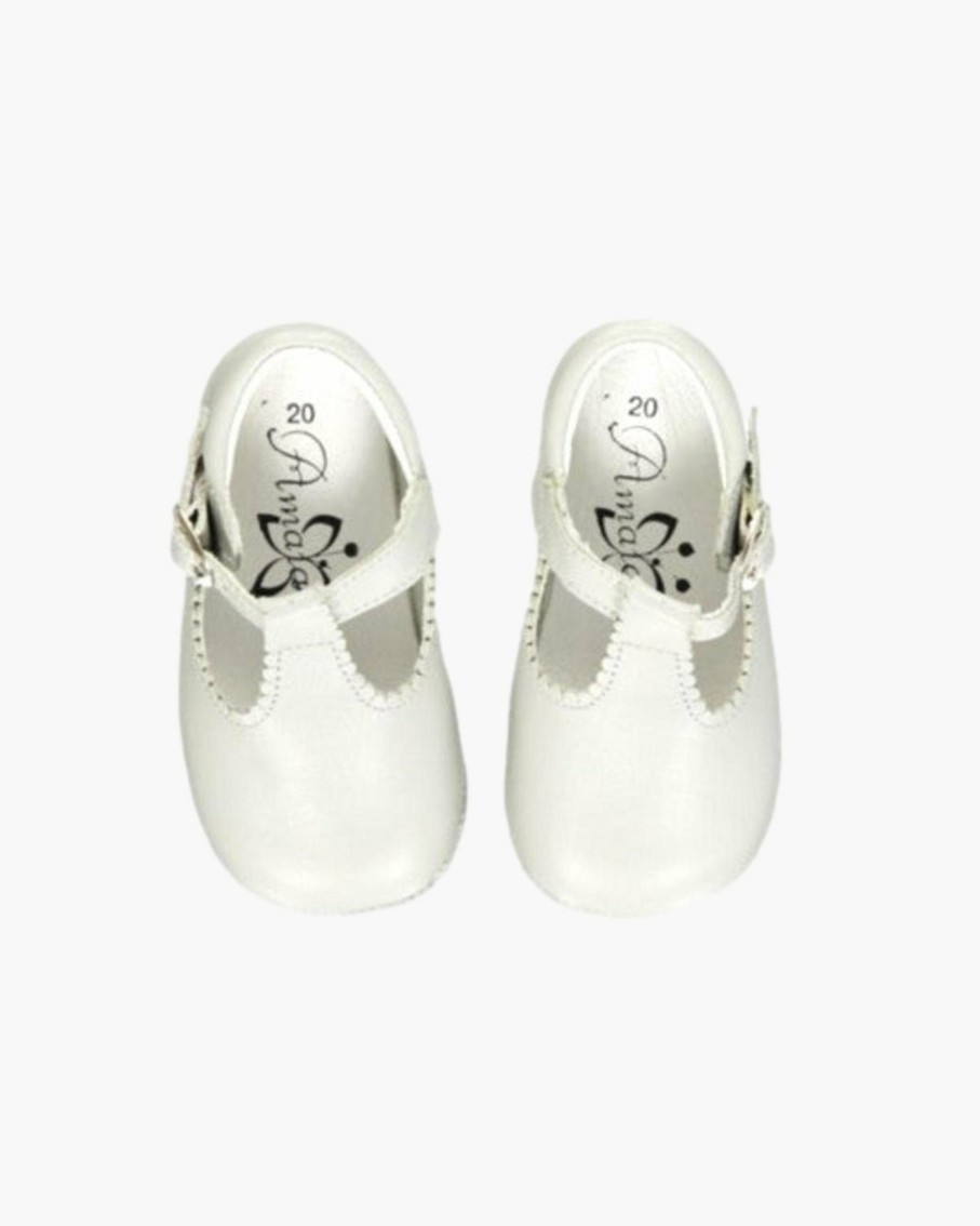 Accessories Amaia Kids | Baby Boy Pram T-Bar Shoes White