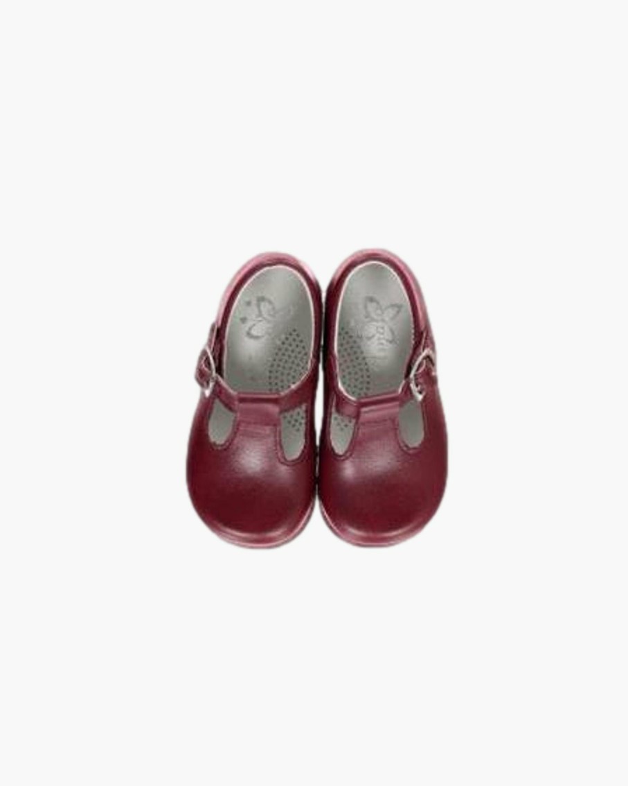 Accessories Amaia Kids | Baby Boy T-Bar Shoes Burgundy