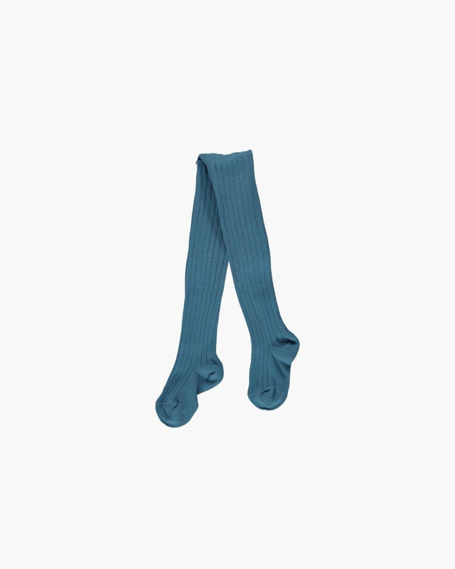 Accessories Amaia Kids | Ribbed Tights - Cobalt