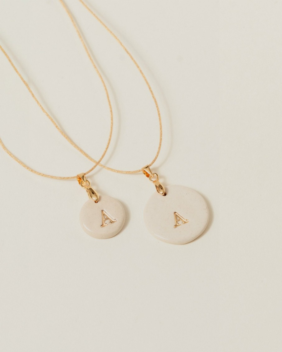 Accessories Amaia Kids | Handcrafted Eggshell Medal With Engraved Initial