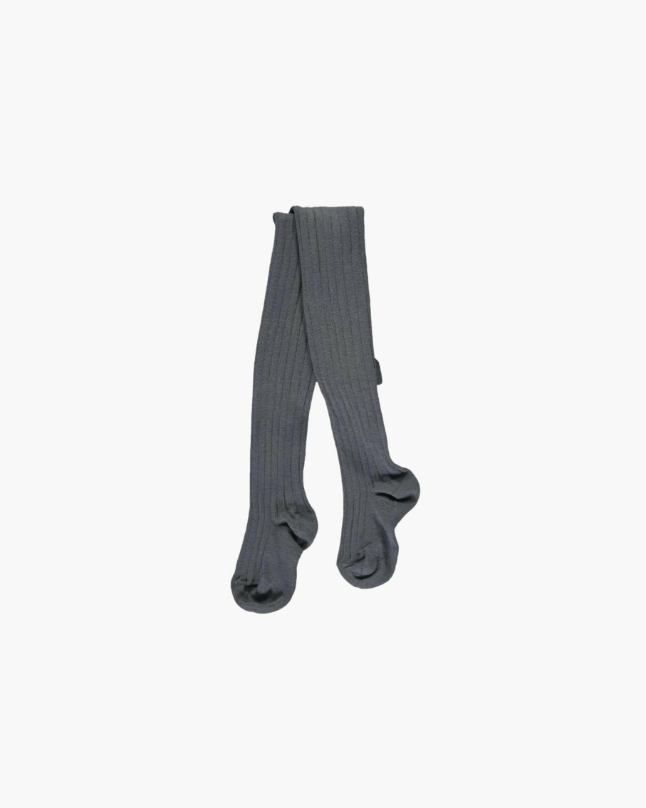 Accessories Amaia Kids | Ribbed Tights - Coal