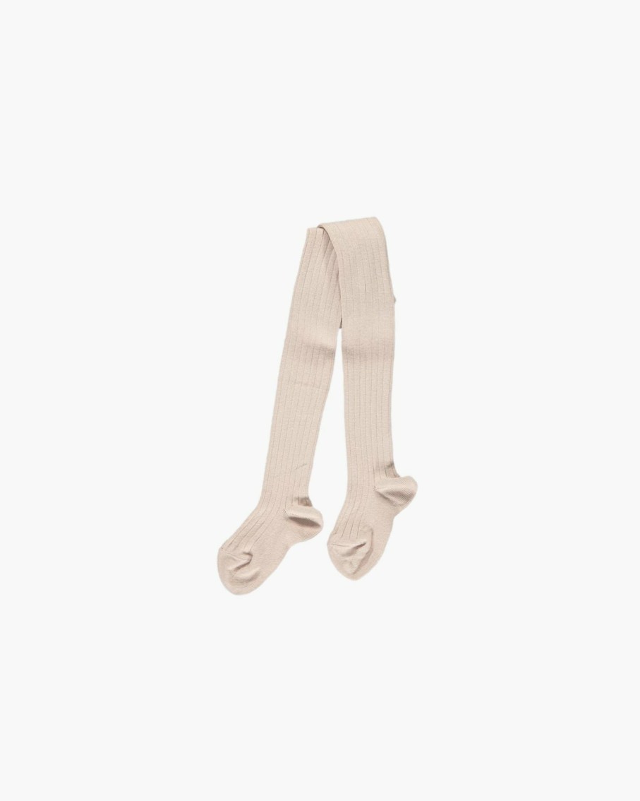 Accessories Amaia Kids | Ribbed Tights - Oat