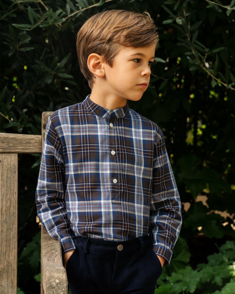 BOY Amaia Kids | Pereprine Shirt Blue Tartan