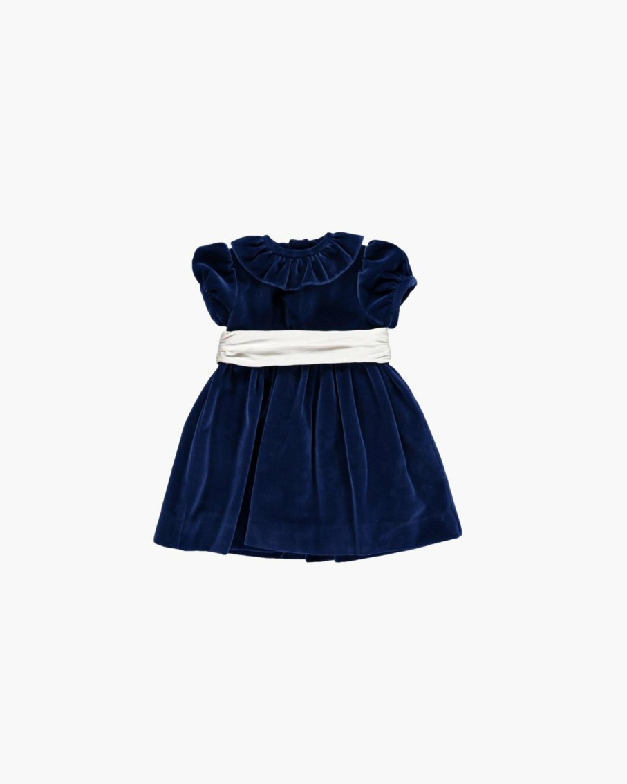 Celebration Amaia Kids | Chantal Dress Velvet Blue