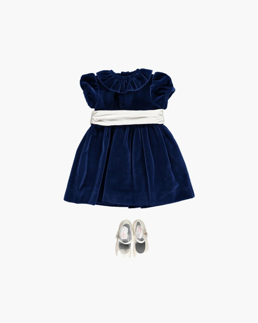 Celebration Amaia Kids | Chantal Dress Velvet Blue