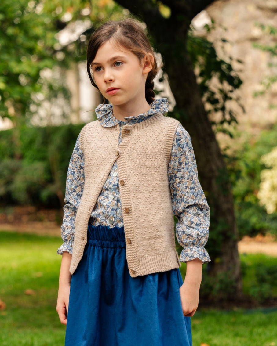 GIRL Amaia Kids | Pestana Skirt Blue Velvet