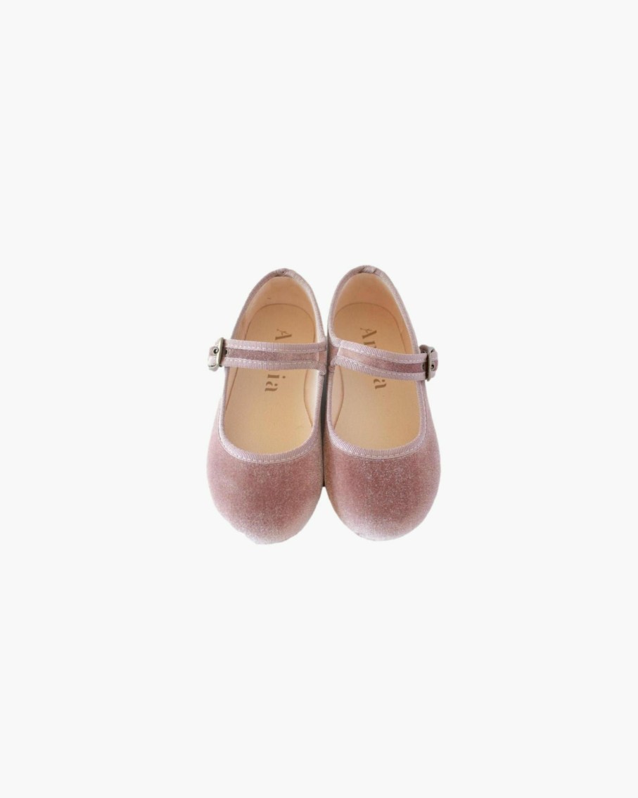 Accessories Amaia Kids | Girl Velvet Shoes Pink