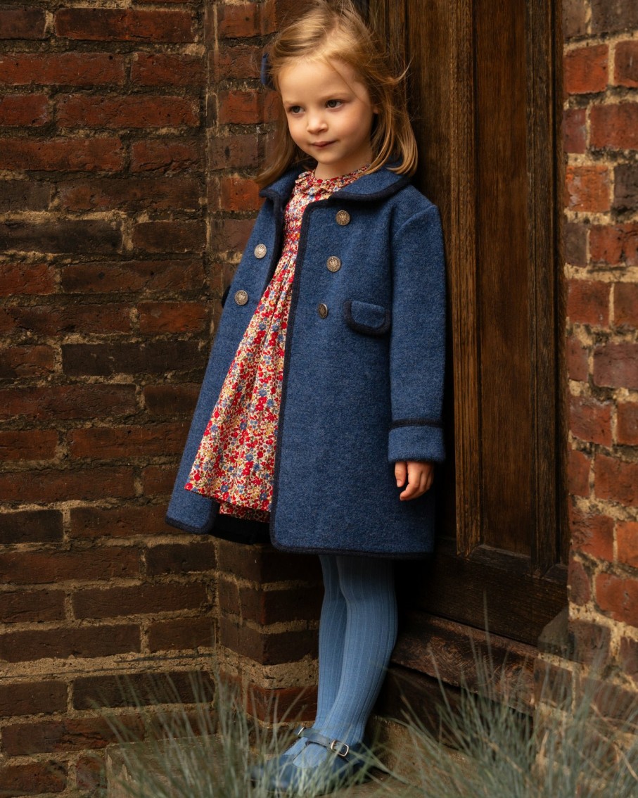 BABY GIRL (0M to 3Y) Amaia Kids | Razorbil Coat Blue