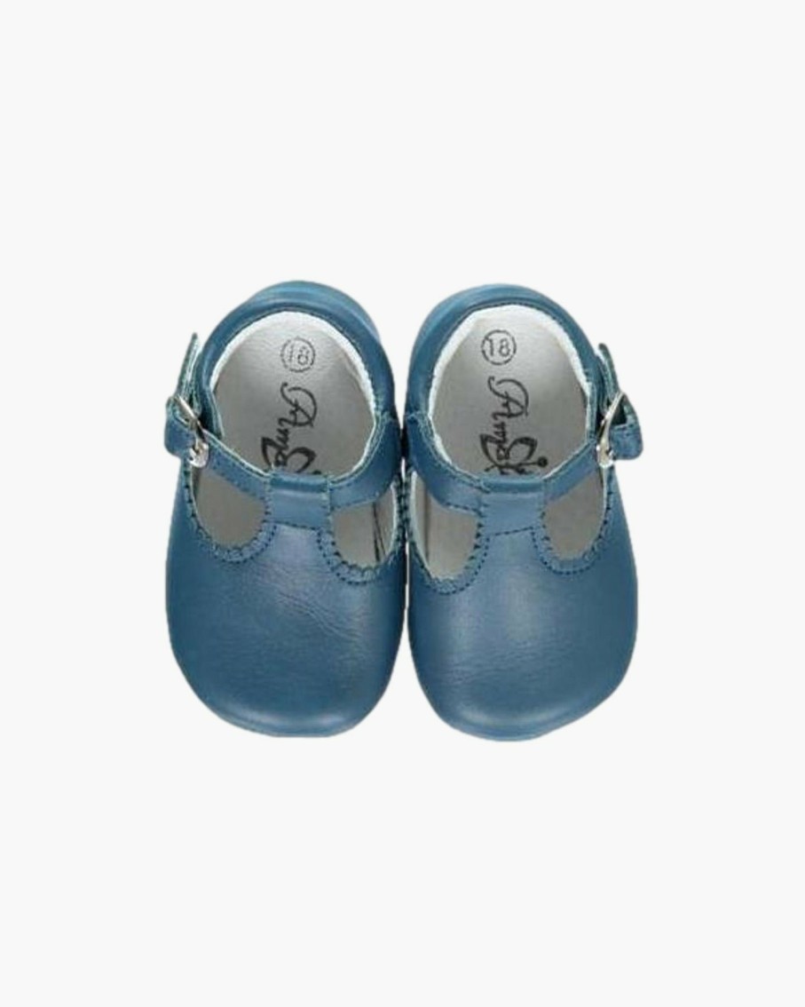 Accessories Amaia Kids | Baby Boy Pram T-Bar Shoes Denim