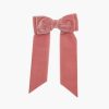 Accessories Amaia Kids | Large Velvet Long Tail Bow Pink