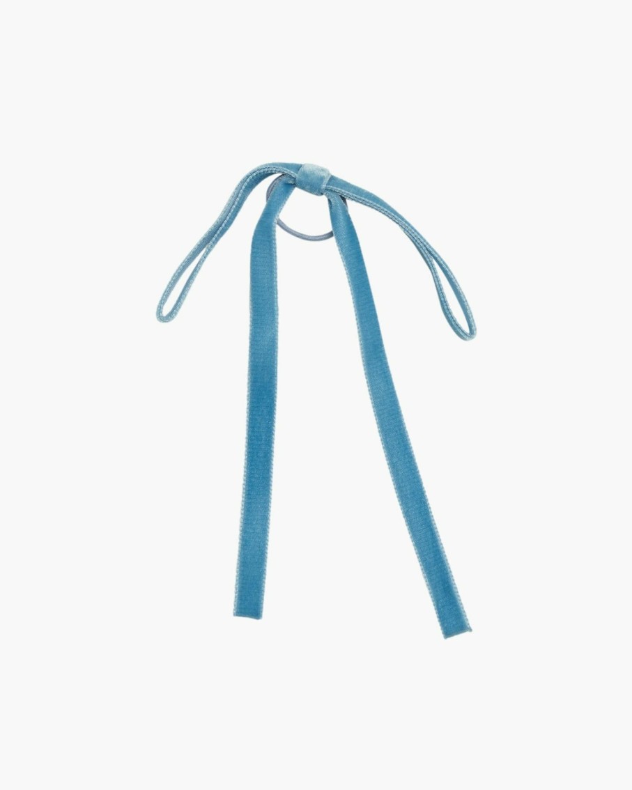 Accessories Amaia Kids | Thin Velvet Hair Tie Blue