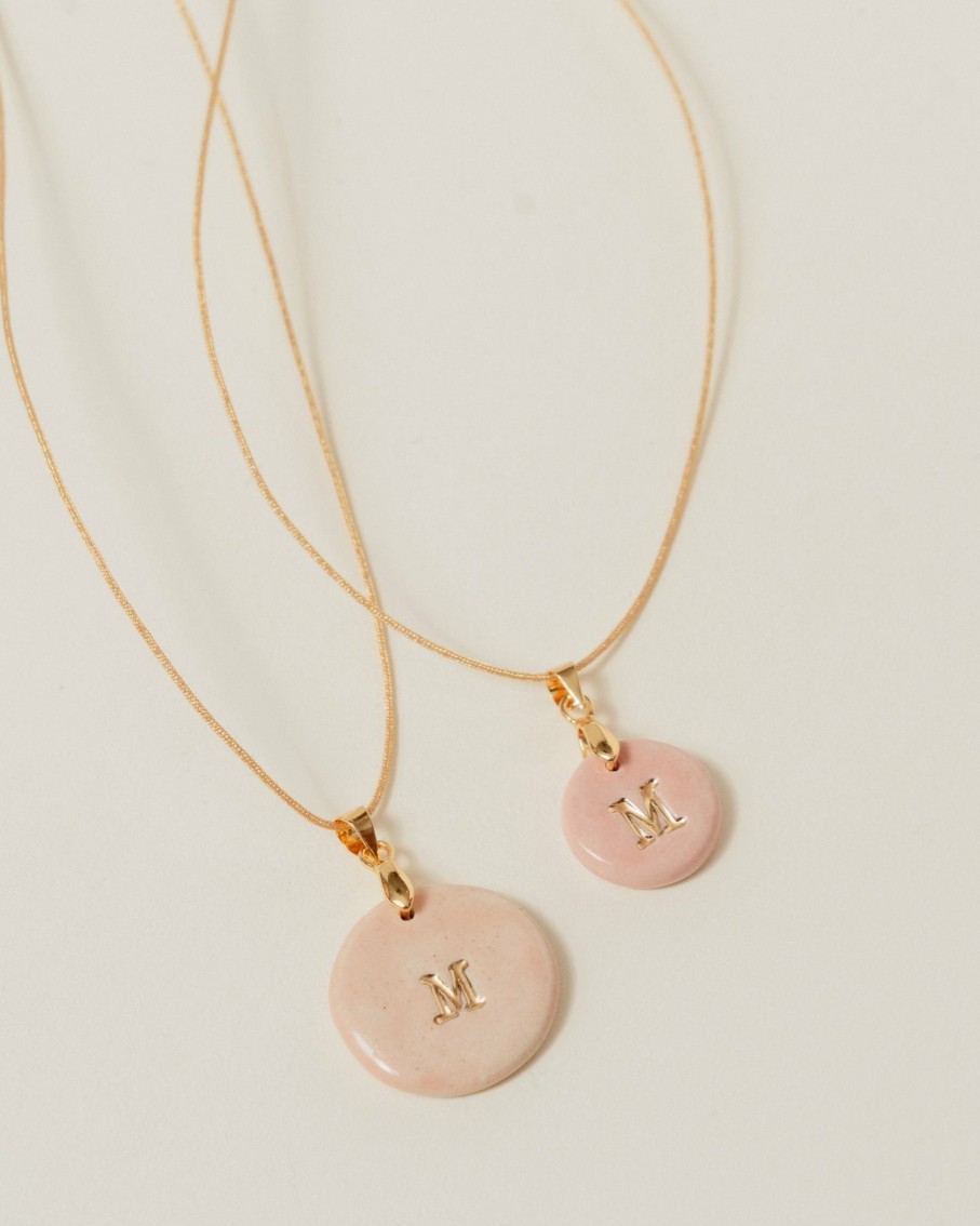 Accessories Amaia Kids | Handcrafted Pink Medal With Engraved Initial