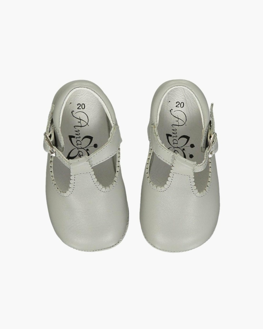 Accessories Amaia Kids | Baby Boy Pram T-Bar Shoes Grey