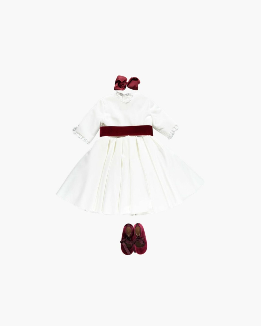 Celebration Amaia Kids | Eugenie Dress Velvet Burgundy