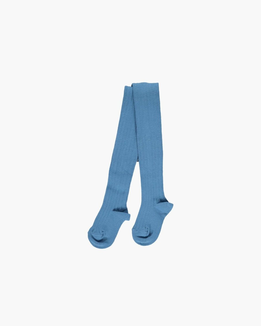 Accessories Amaia Kids | Ribbed Tights - Blue France