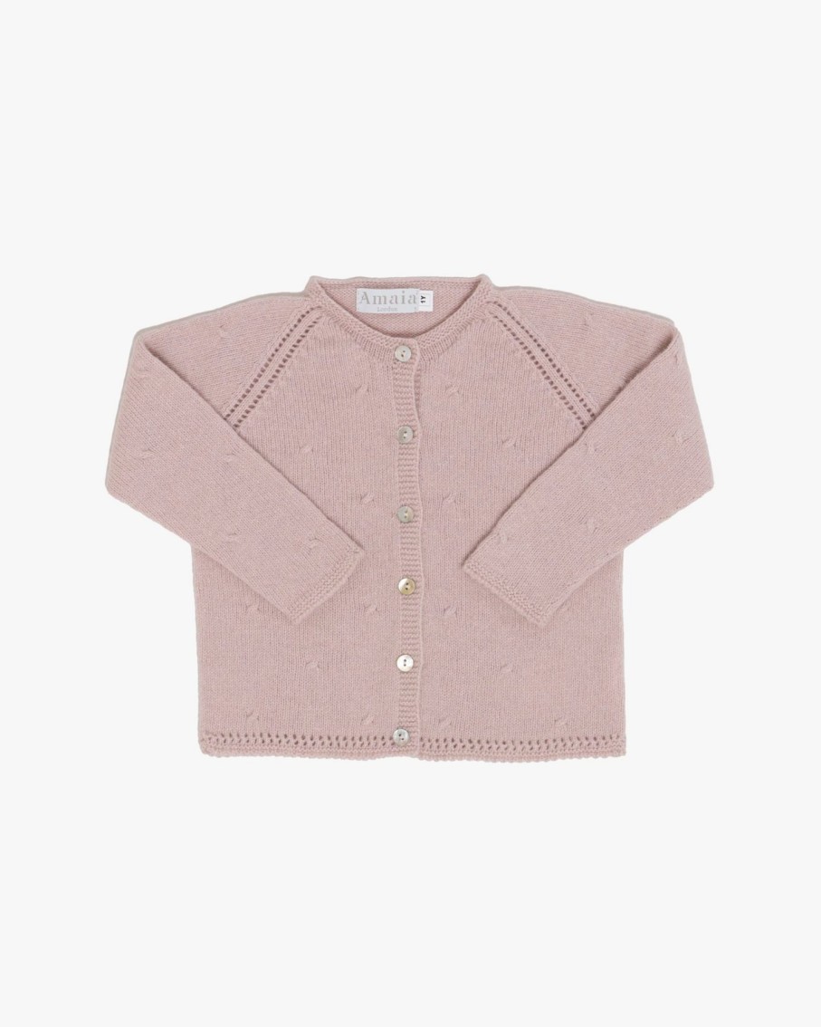 BABY GIRL (0M to 3Y) Amaia Kids | Puce Cardigan Light Pink