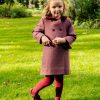 GIRL Amaia Kids | Tweed Classic Coat Plum