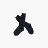 Accessories Amaia Kids | Ribbed High Knee Pom Pom Socks Navy