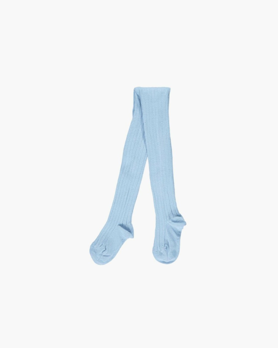 Accessories Amaia Kids | Ribbed Tights - Baby Blue